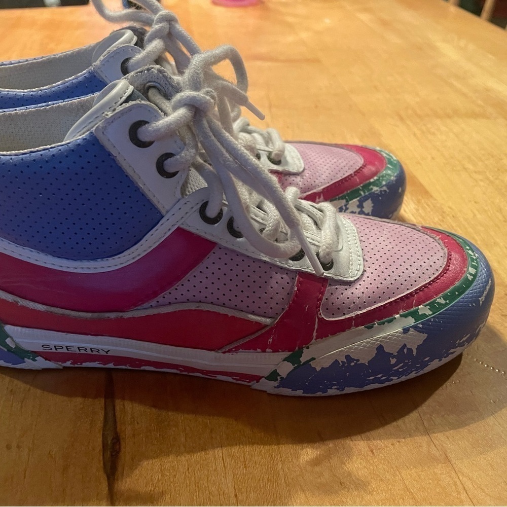 Sperry women’s multi color high top sneaker size 5.5 - Picture 2 of 8